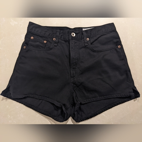 Rag & Bone Justine High Rise Denim Shorts in Black - sz 28 - Excellent Condition - Picture 4 of 7